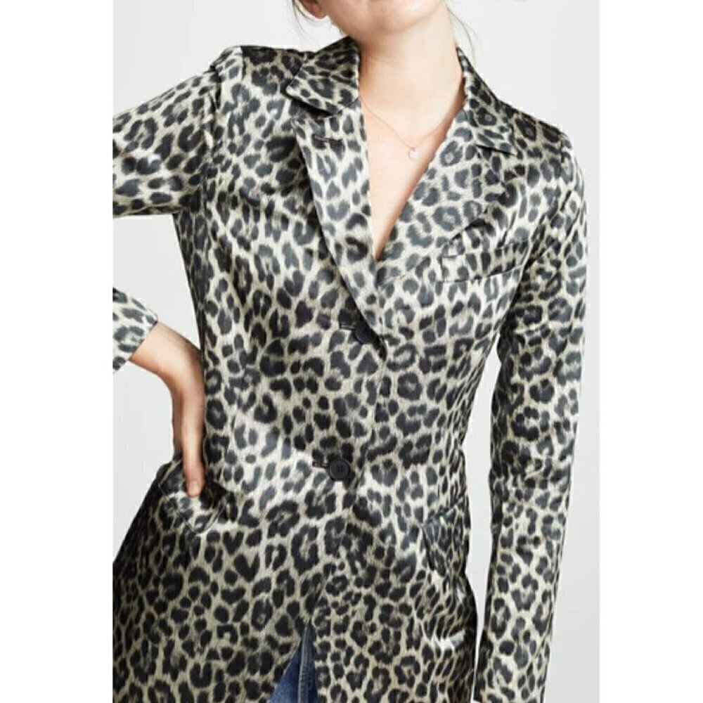 NWT Smythe Original Boyfriend Blazer In Classic Grey Leopard US 2‌‌‌‌‌‌‌‌‌‌‌‌‌‌‌